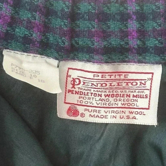 VTG‎ Pendleton Women’s American Heritage Preppy High Rise Pleated Wool Pants 10P - Picture 10 of 10